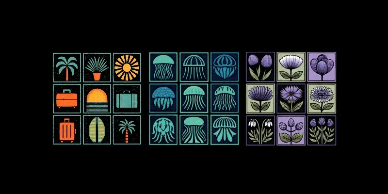 Summer Block Print Merch For Pod Designs generated by undefined
