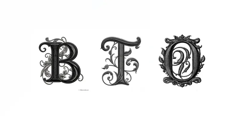 Elegant Monogram Alphabets