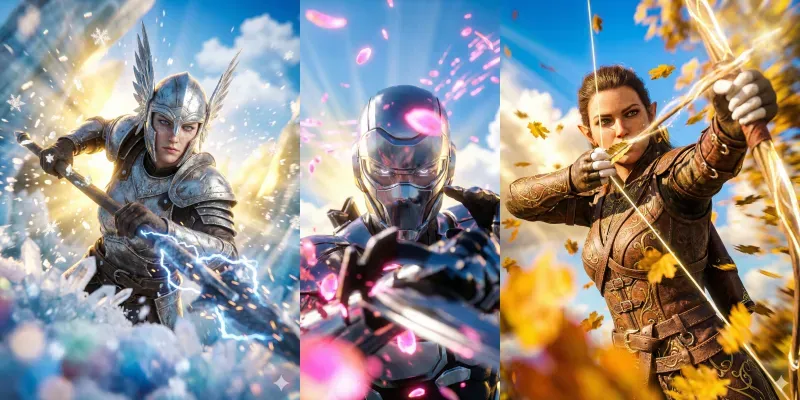 Cinematic Action Hero Cg Closeups generated by undefined