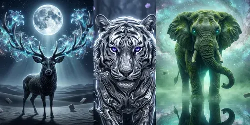 Animal Spirit Guides Archetypal Art generated by gemini-image