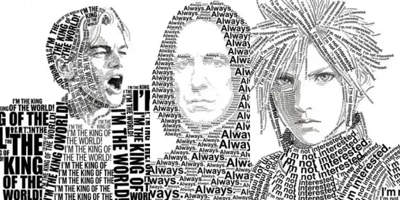 Typography Portraits generated by undefined