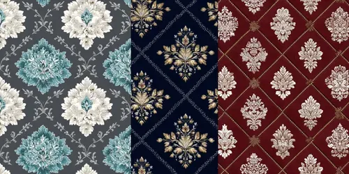 Vintage Damask Pattern Designs generated by midjourney