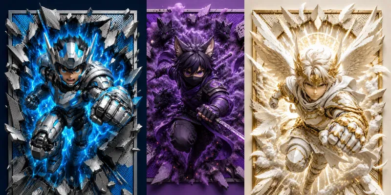 3D Popout Animes generated by undefined