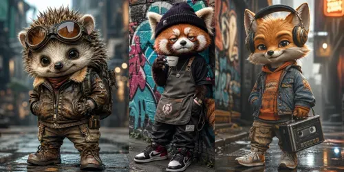 Urban Rebel Chibi Creatures Cinematic generated by chatgpt-image