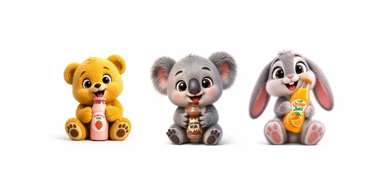 Cute Chibi Baby Drinks generated by undefined