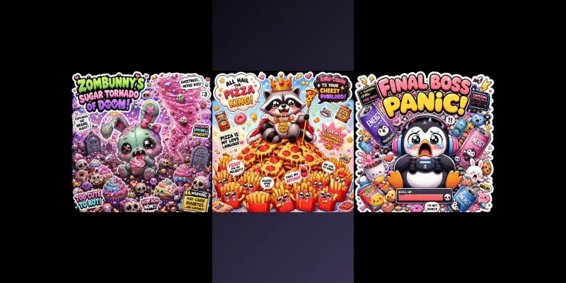 Kawaii Chaos Sticker Meme Generator generated by undefined
