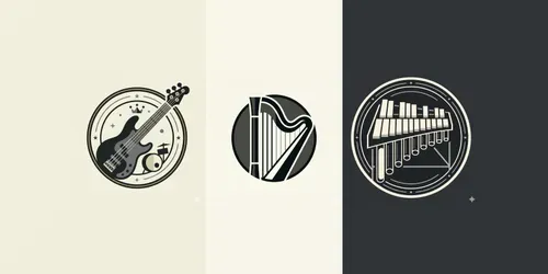 Modern Instrument Emblems generated by gemini-image