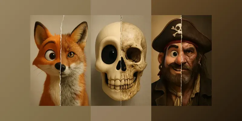 Real Vs Stylized Portraits generated by undefined