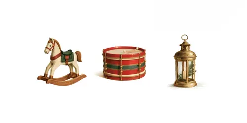 Oldfashioned Christmas Object Cliparts generated by midjourney