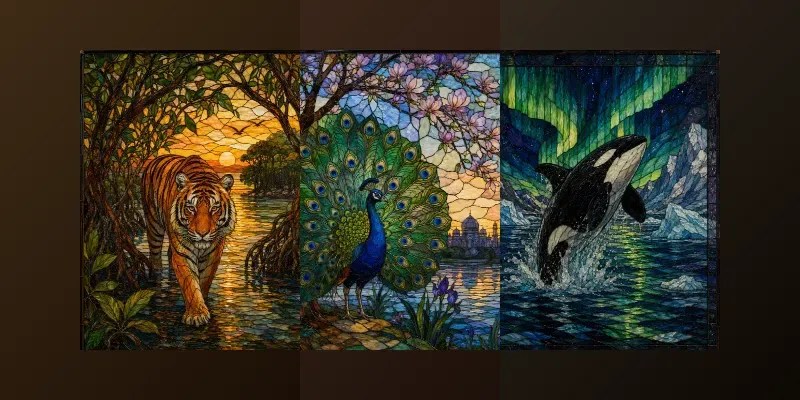 Tiffany Stained Glass Art generated by undefined