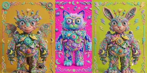 3D Clay Pop Surrealism Character Art generated by gemini-image
