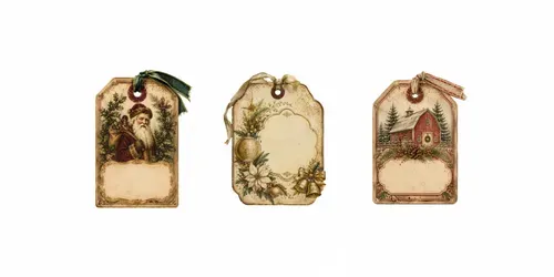 Christmas Gift Tag Ephemera generated by chatgpt-image