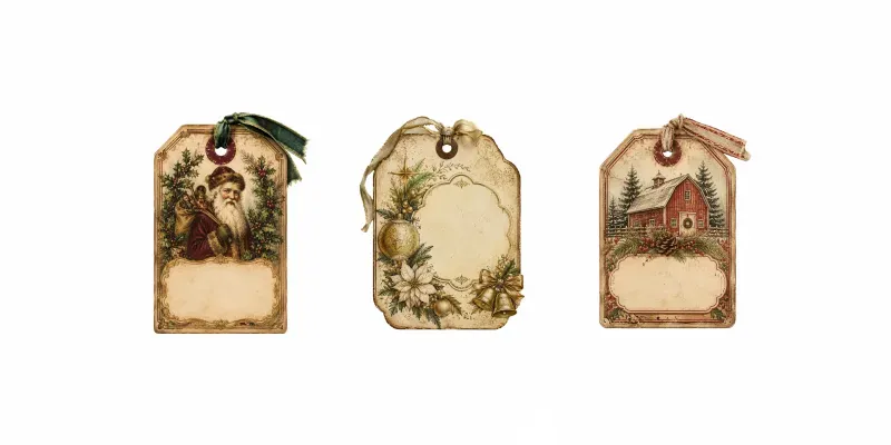 Christmas Gift Tag Ephemera generated by undefined