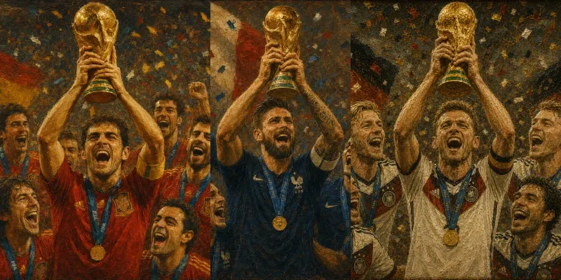 World Cup Football Champions Vintage Art generated by undefined