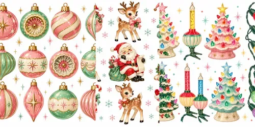 Retro Christmas Clipart Sheets For Etsy generated by chatgpt-image