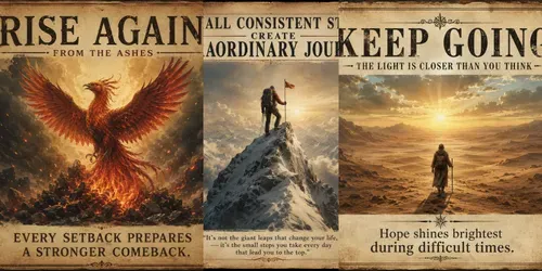 Vintage Motivational Posters generated by chatgpt-image