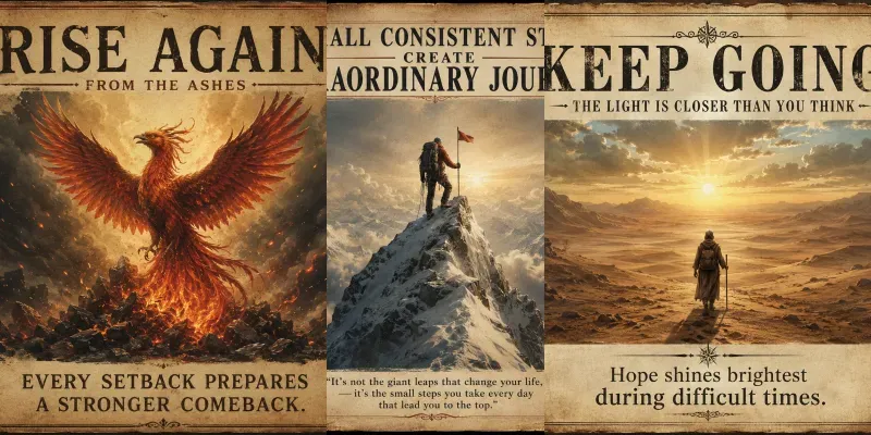Vintage Motivational Posters generated by undefined