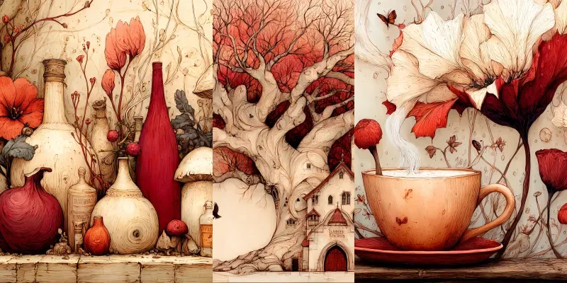 Ink Gothic Storybook Illustrations