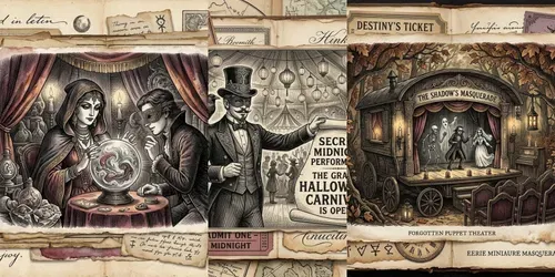Midnight Carnival Ephemera generated by gemini-image