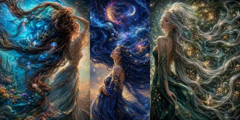 Surreal Hair Worlds