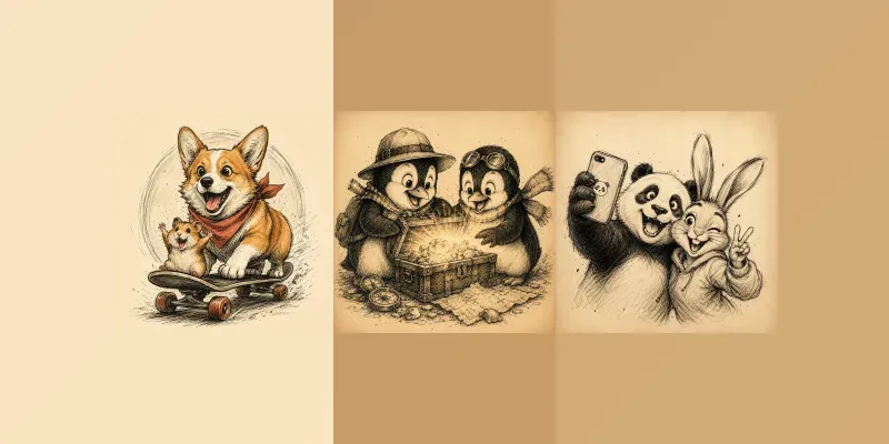 Vintage Cartoon Sketch Tshirts generated by undefined