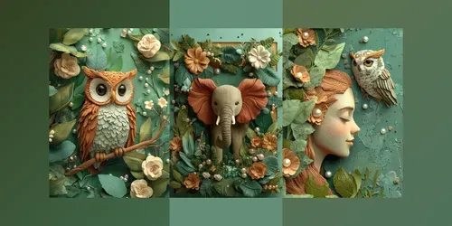 3D Claymation Wall Art Concepts generated by midjourney