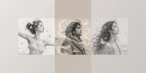 Elegant Pencil Portrait Sketches generated by chatgpt-image