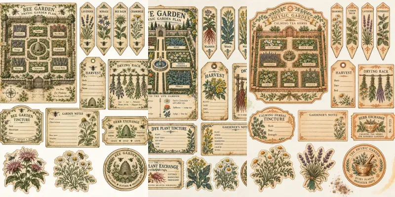 Herbal Physic Garden Ephemera