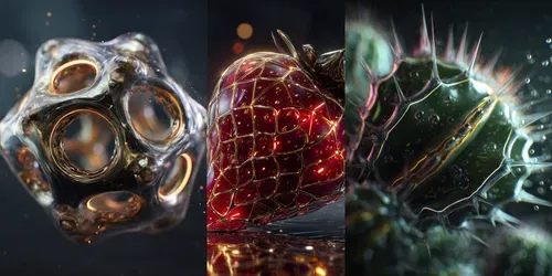 Photorealistic 3D Images Glowing generated by midjourney