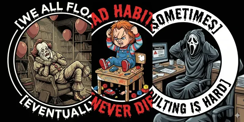 Horror Digital Vector Illustrations generated by undefined