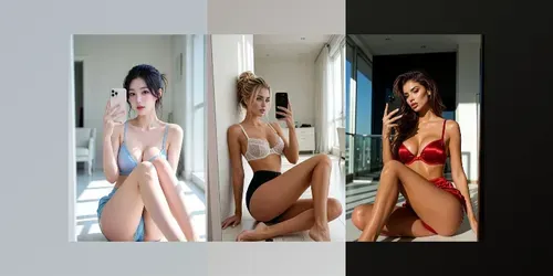 Mirror Selfies generated by grok-image
