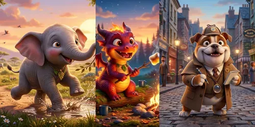 Turn Any Subjects Into 3D Cartoons generated by gemini-image