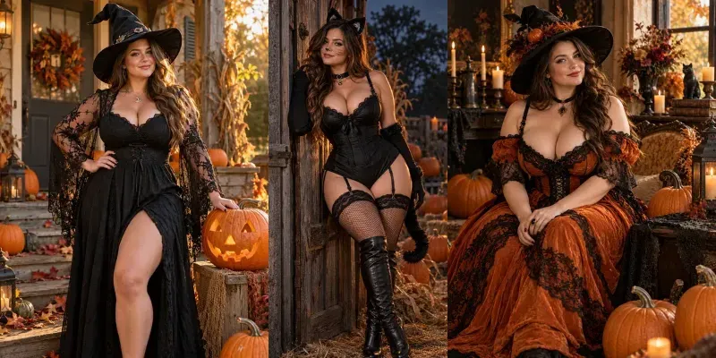 Authentic Curvy Halloween Portraits