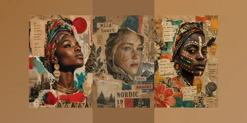 Vintage Diversity Collage Packs generated by chatgpt-image
