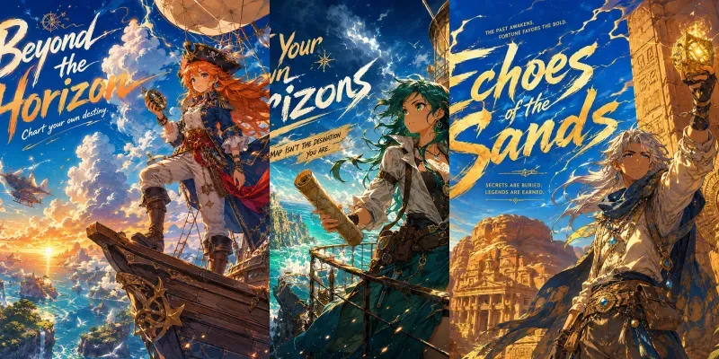Anime Adventure Poster Art generated by undefined