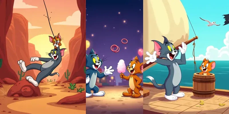 Tom Jerry Cartoon Illustrations generated by undefined