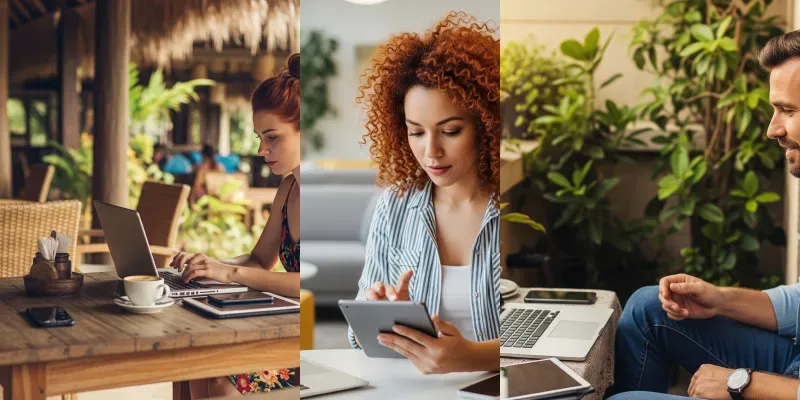 Photorealistic Remote Work Scene Generats