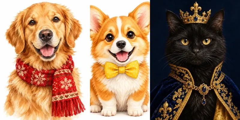 Pet Portrait Illustrations