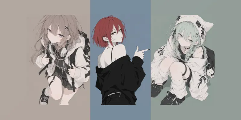 Simple Flat Anime Illustrations