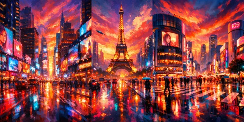 Neon World Metropolises generated by undefined