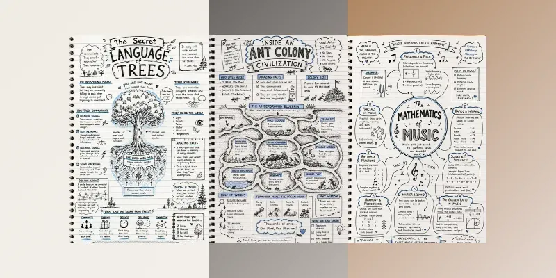 Handdrawn Notebook Infographic Kits generated by undefined