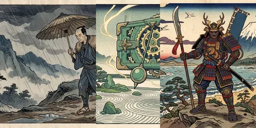 Ukiyoe Woodblock Print Art generated by gemini-image