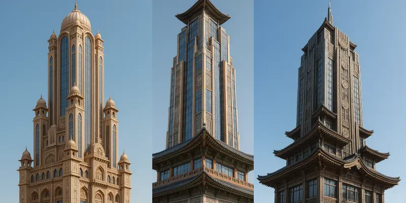 Skyscrapers In Countries Architecturals generated by undefined