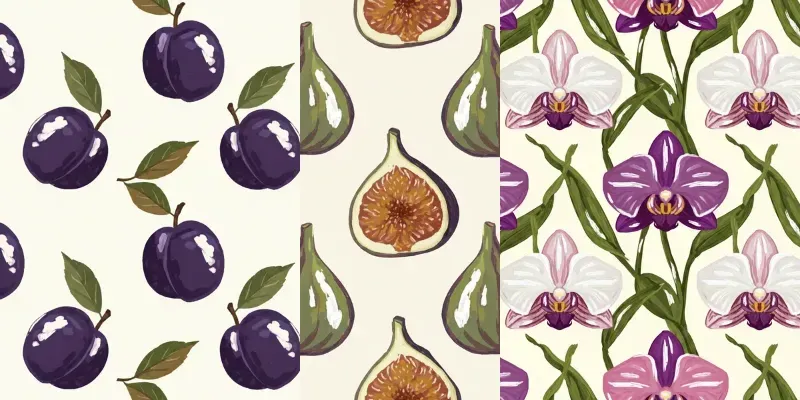Drybrush Painting Seamless Patterns generated by undefined