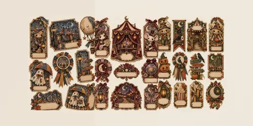 Stitched Autumn Carnival Ephemera generated by chatgpt-image