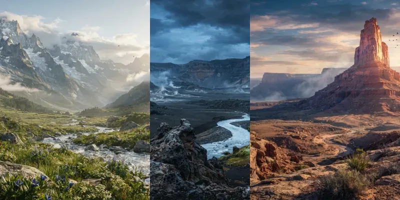 Epic Mountain Landscape Engines generated by undefined