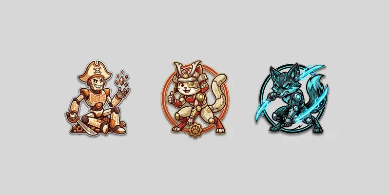 Expressive Character Sticker Generator