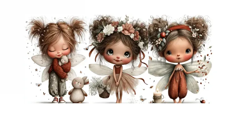 Birthday Fairy Watercolor Clipart