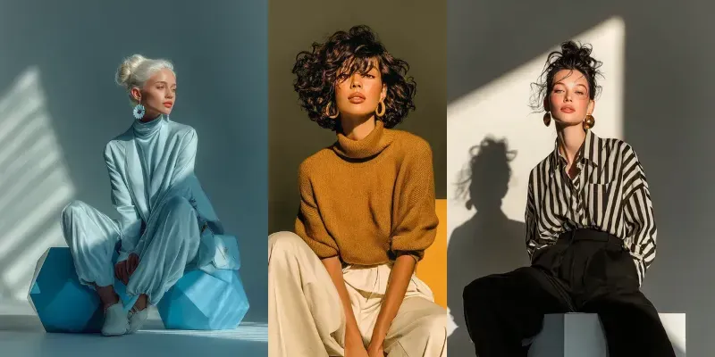 Modern Elegances In Studio Light Fashion generated by undefined