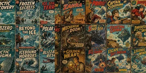 Vintage Adventure Comic Collages generated by chatgpt-image